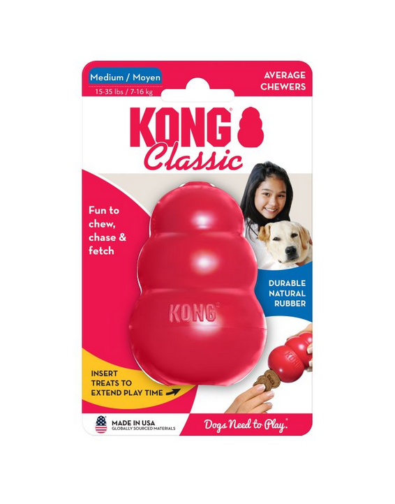 KONG Senior Medium Dog Toy Gentle Natural Rubber (7 To 16kg