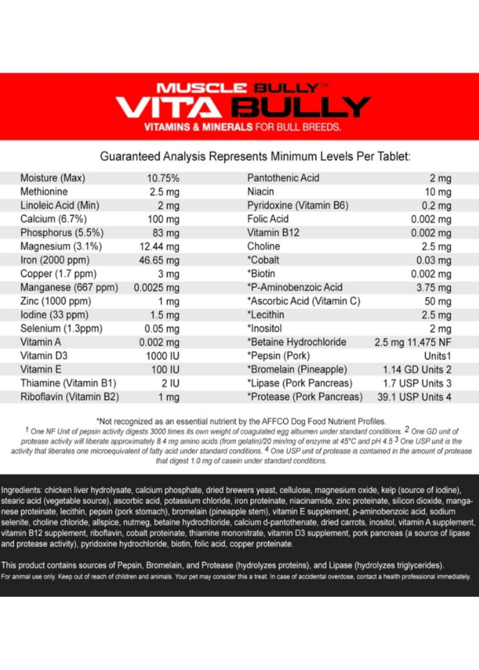 MVP K9 Muscle Bully Vita Bully Multivitamin 60 Tabs