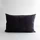 Charcoal Silk + Velvet Lumbar Pillow Cover