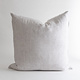 Lina Linen 24" Grey Stripe Pillow