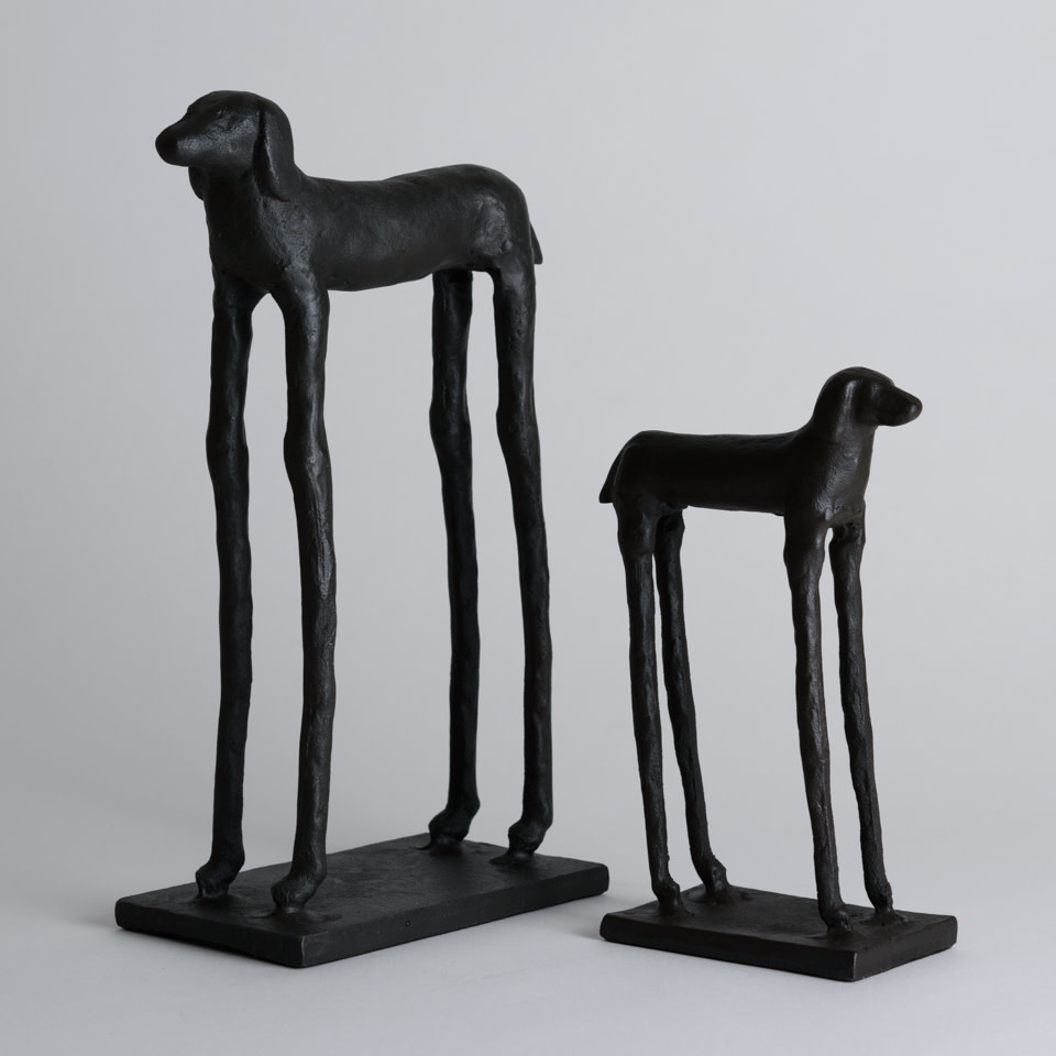 Set of 2 Hound Sculptures