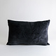 Coal Silk + Velvet Lumbar Pillow Cover