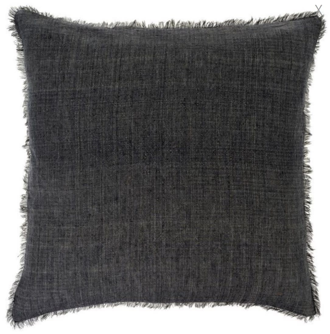 Lina Linen 24"  Pillow Coal