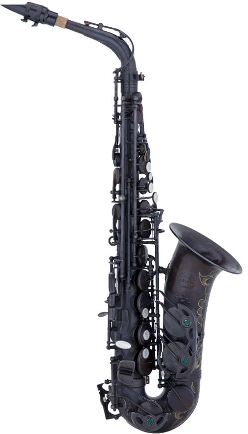 black alto saxophones