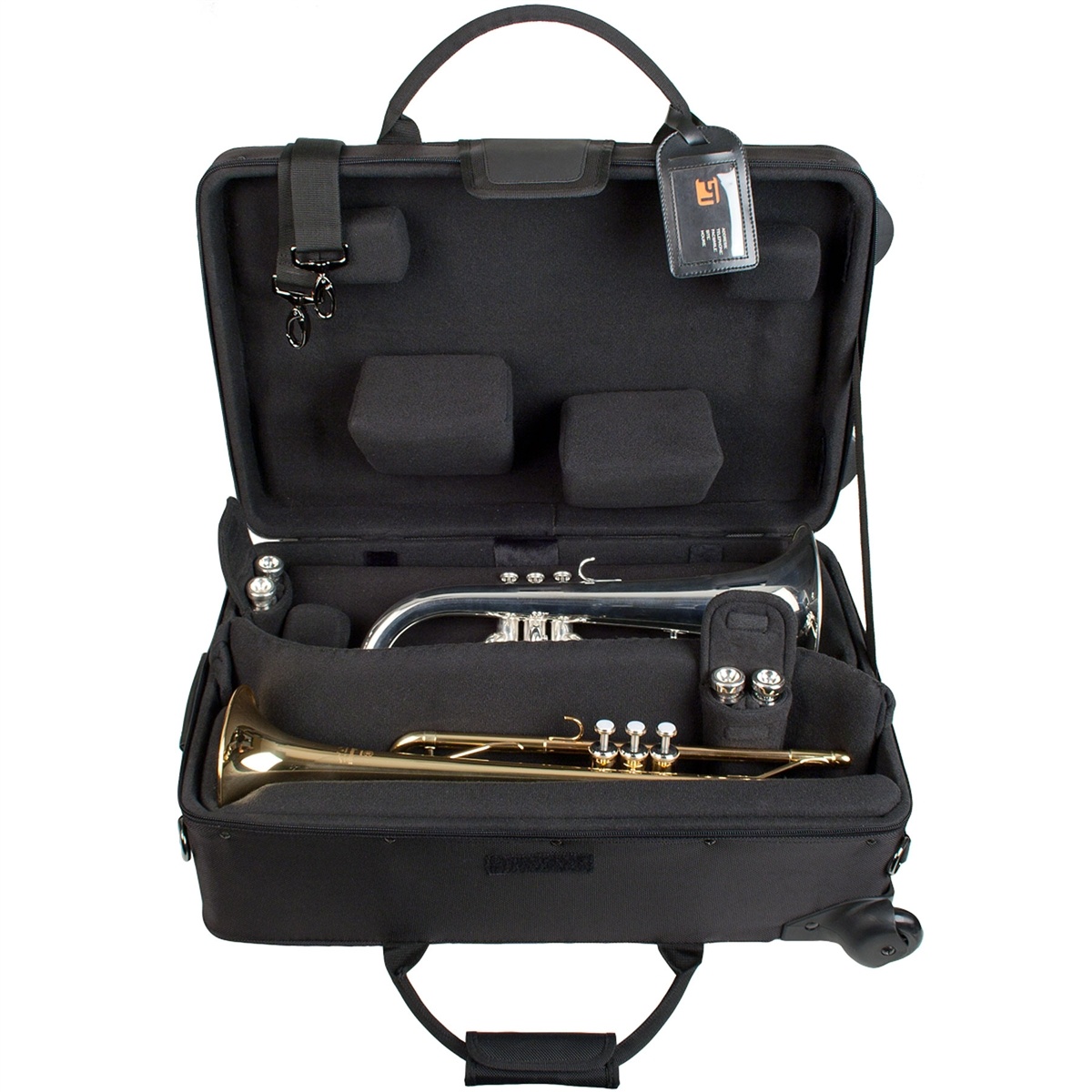 Protec IPAC Triple Trumpet Case with Wheels Horn Stash