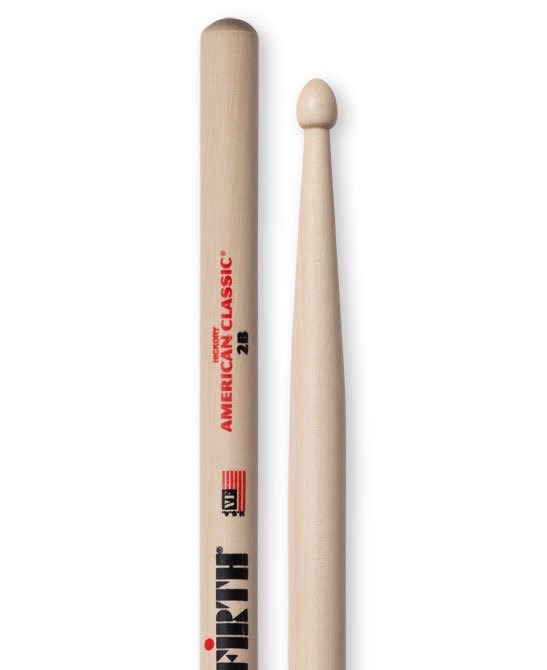 Vic Firth Vic Firth 2B Drumsticks (Wood Tip)