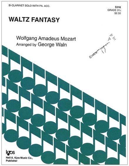 Kjos Waltz Fantasy by Mozart- Bb Clarinet Solo with Piano Acc