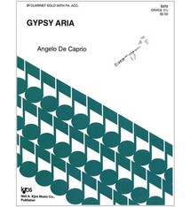 Kjos Gypsy Aria by De Caprio- Bb Clarinet Solo with Piano Accompaniment