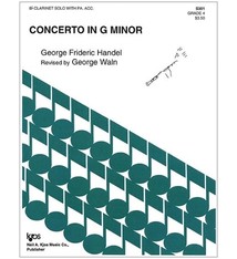 Kjos Concerto in G Minor by Handel- Bb Clarinet Solo with Piano Accompaniment