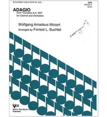 Kjos Adagio from Mozart's Clarinet Concerto K. 622 with Piano Accompaniment