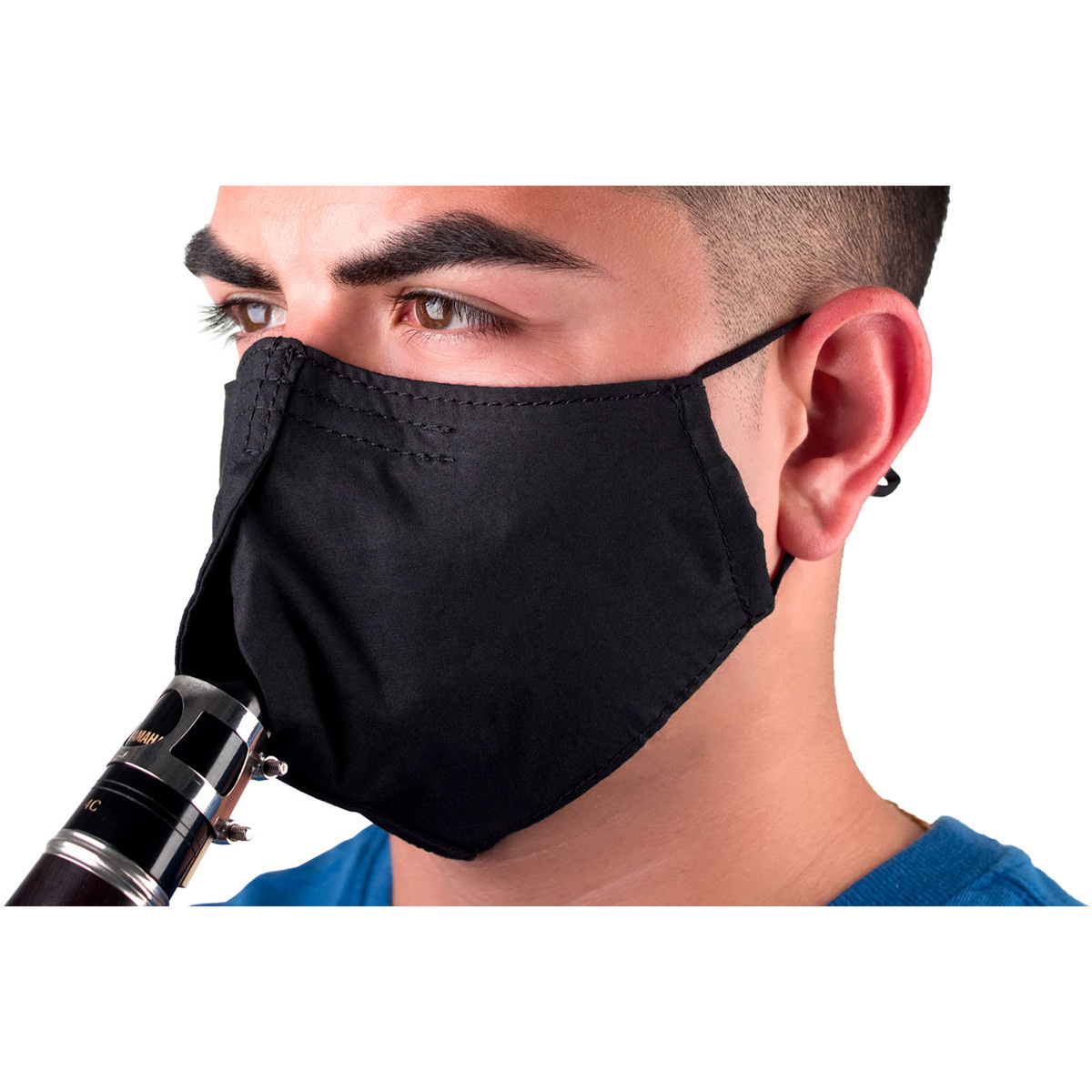 Face Mask for Brass or Woodwind Instrument Horn Stash