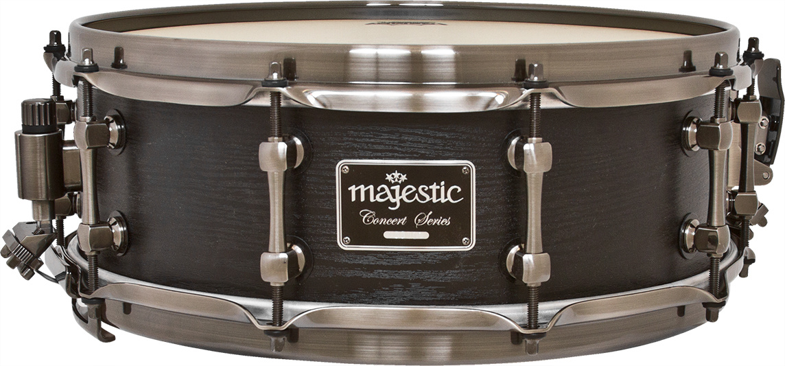 Majestic Majestic Concert Black 14 in. x5 in.  Maple Shell Snare Drum