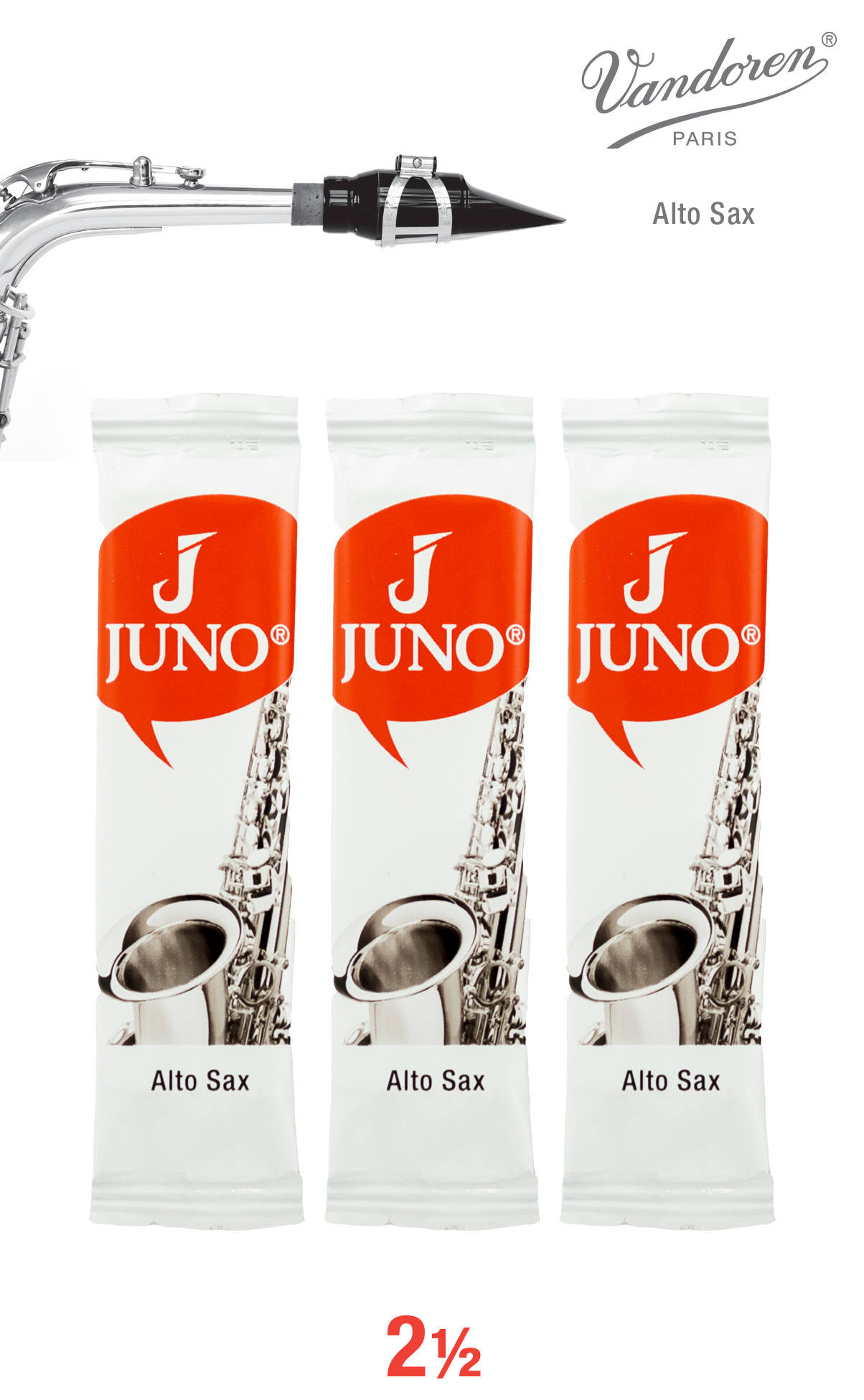 Vandoren / JUNO Juno Alto Sax Reeds 3-pack