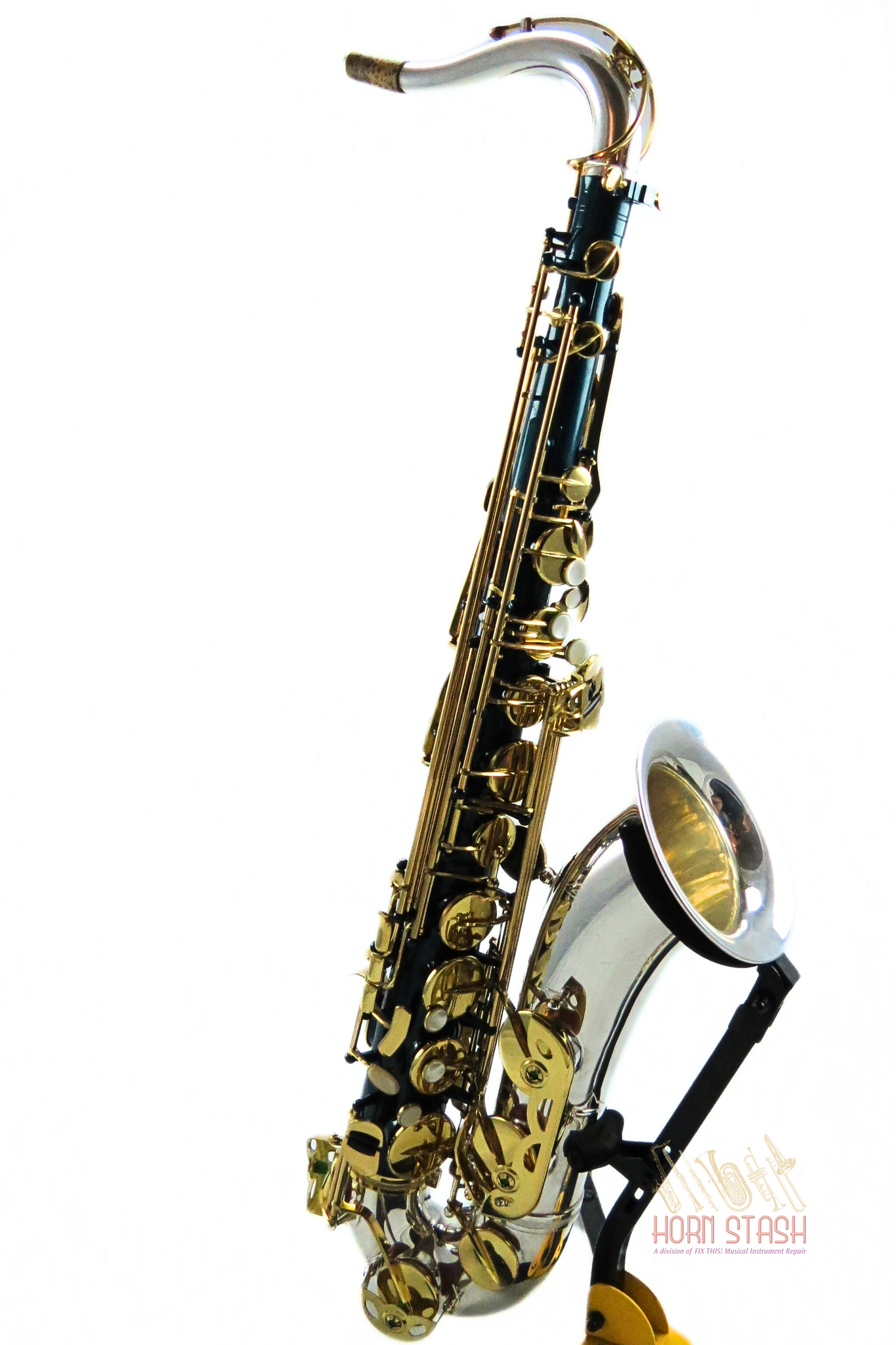 L.A. Sax Used LA Sax LA-800AT Teal & Silver Tenor Sax-2354XX