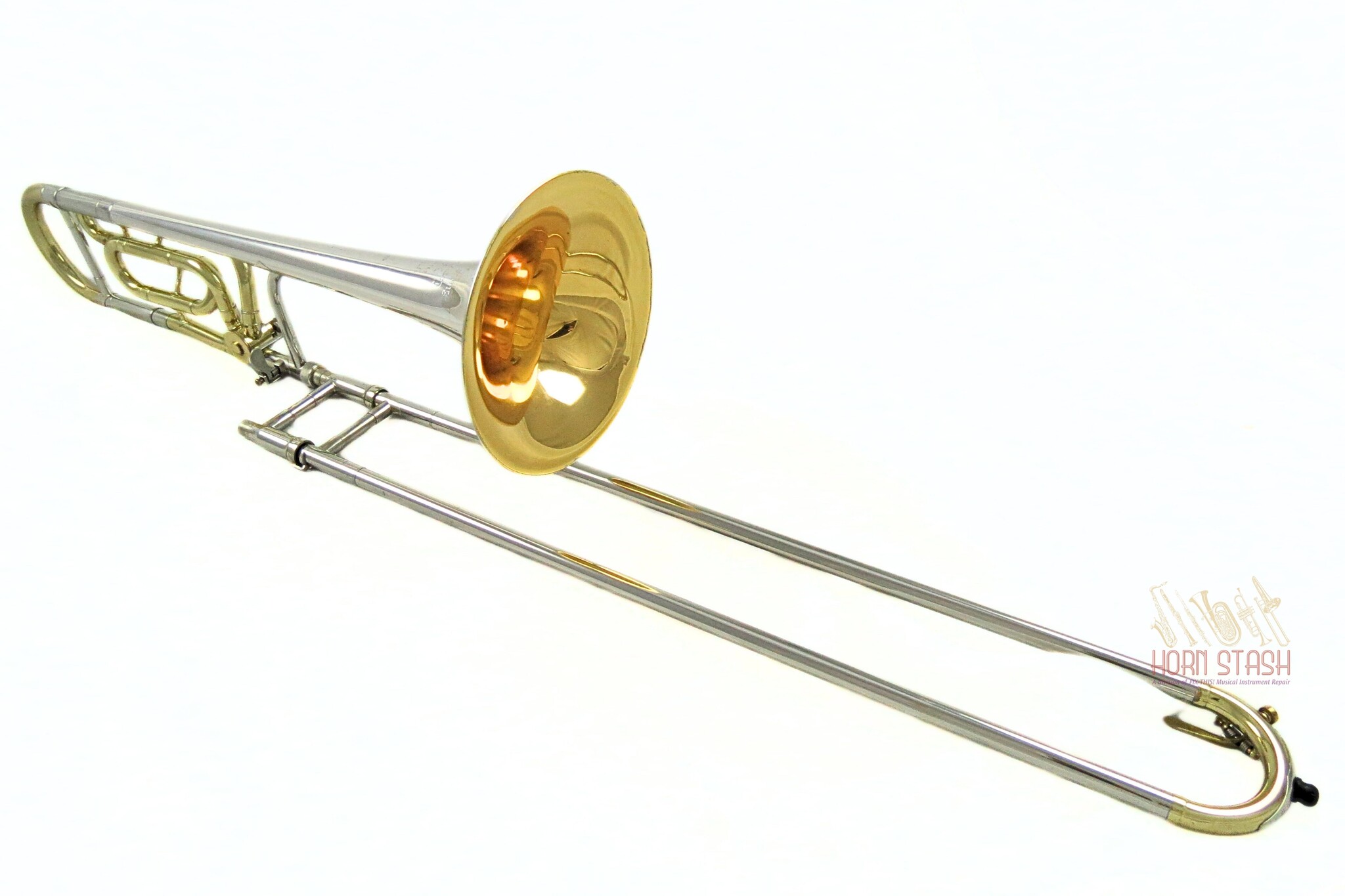 King Used King 3B Silver Sonic Tenor Trombone-4474XX