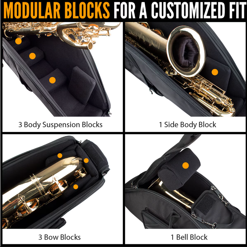 Protec Protec Baritone Saxophone PL253 Gig Bag With Wheels - Platinum Series