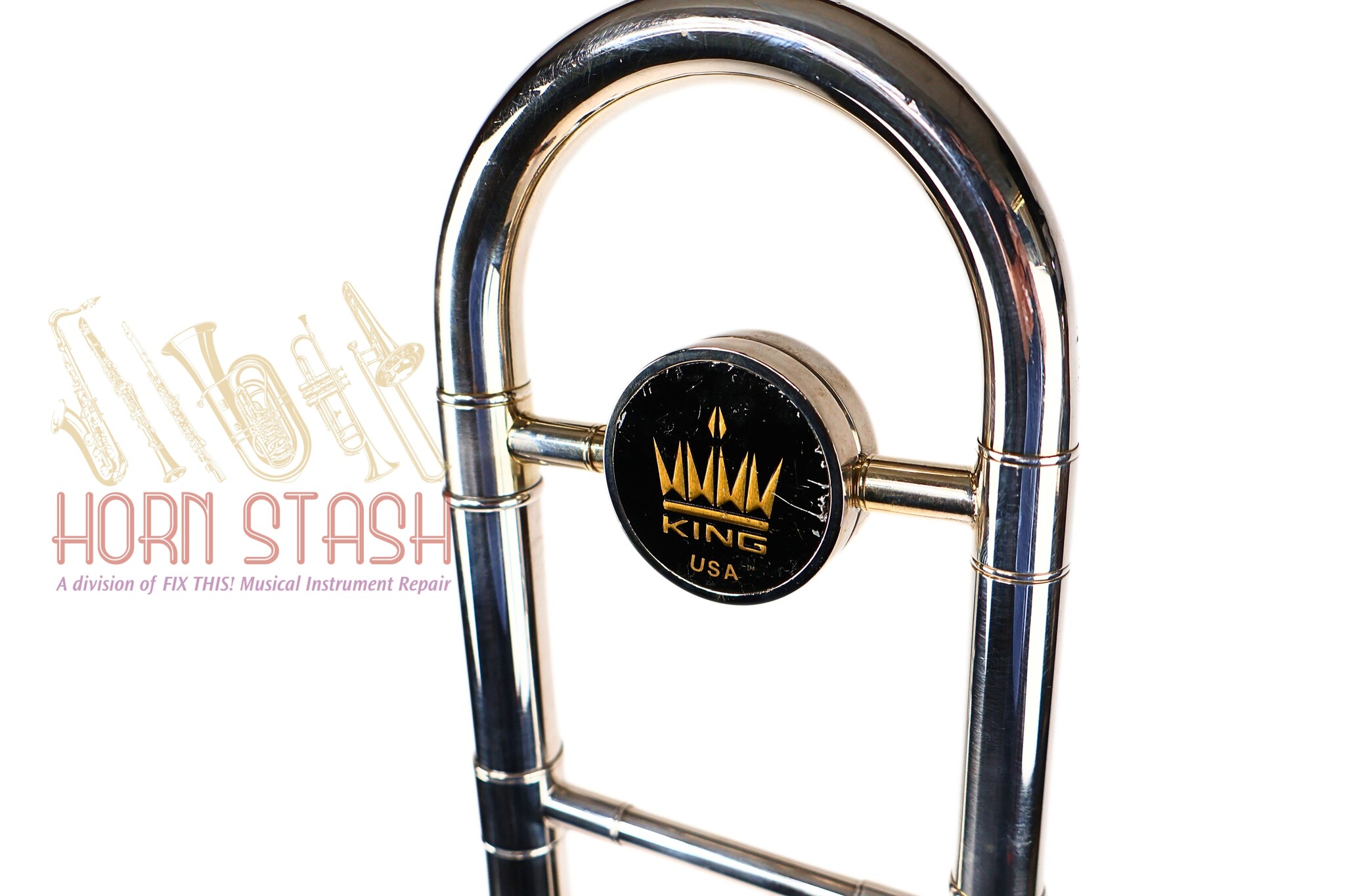 King Used King 3B Silver Sonic Tenor Trombone- E22XX