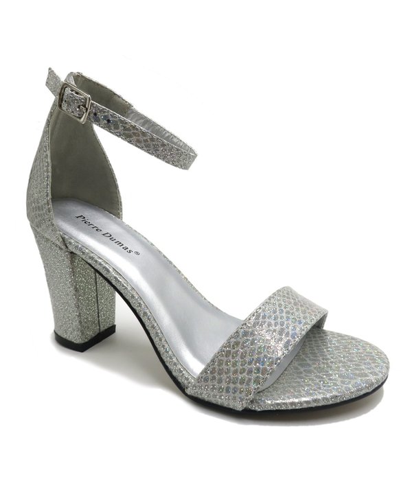 Silver Low Open Toe Heel 4184 - Silver / 7W | Prom heels, Silver dress shoes,  Silver sandals heels