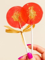 Sweet Caroline Confections Red & Gold  Lollipop
