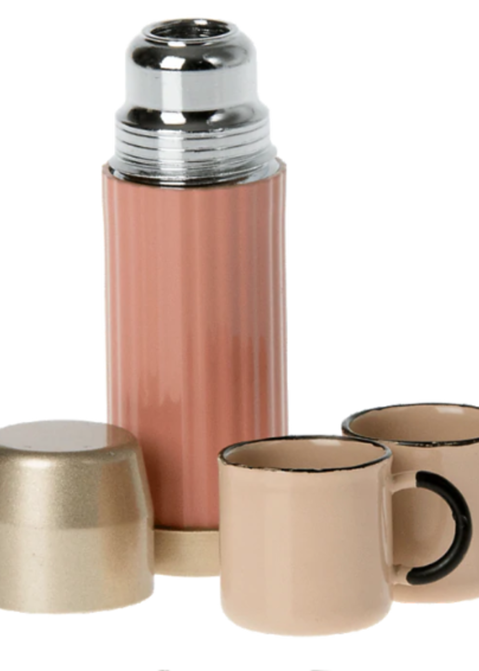 maileg thermos and cups - soft coral