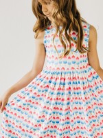mila and rose Red, White, and Cute Tank Twirl Dress