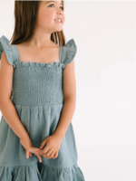 Alice + Ames The Smocked Dress in Aegean Blue