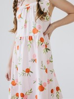 mila and rose Tangerine Ruffle Strappy Dress