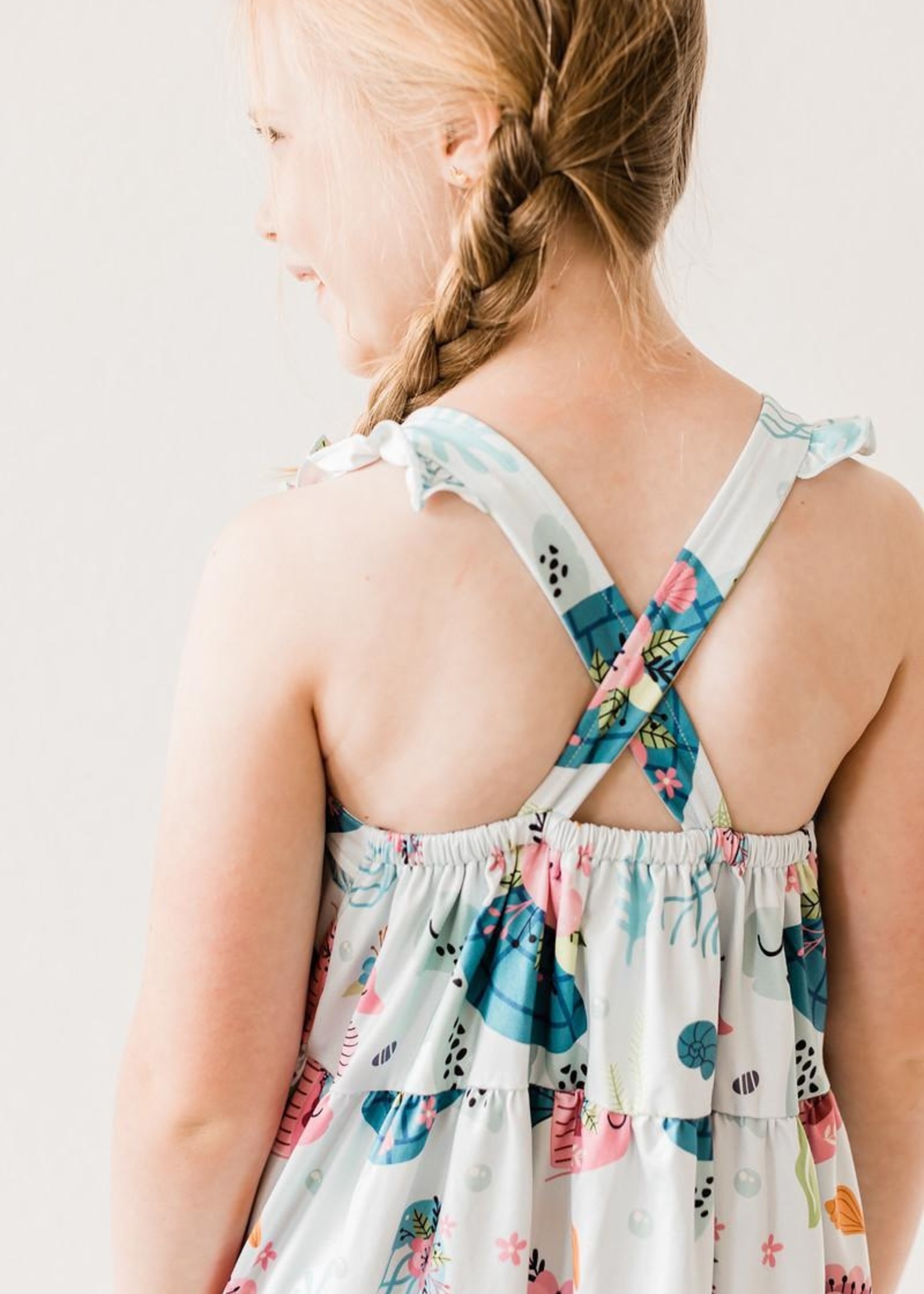 mila and rose Beachy Keen Ruffle Strappy Dress