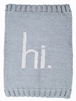 Huggalugs hi. Hand Knit Blanket in Surf Blue