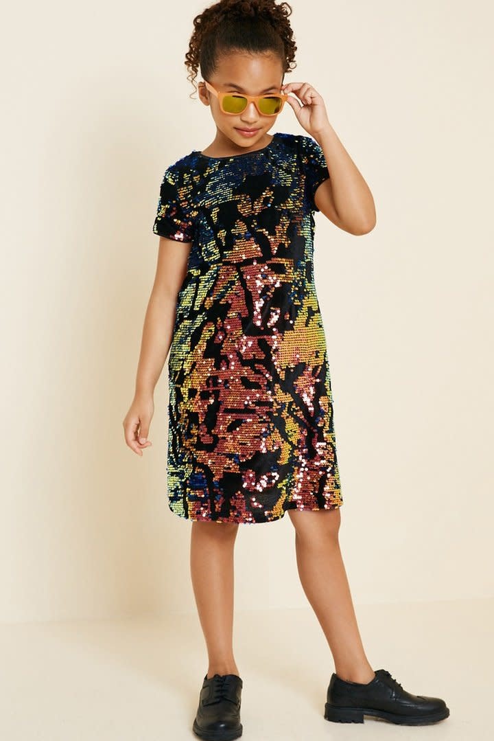 reversible sequin dress
