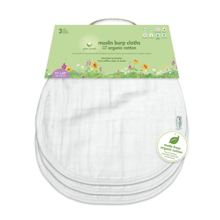green sprouts burp cloths