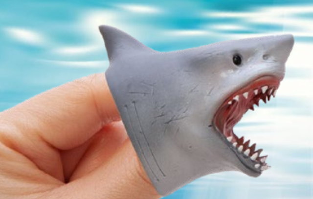 schylling shark hand puppet