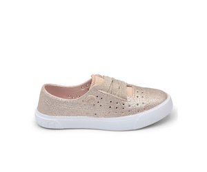 rose gold metallic sneakers