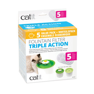 CatIt Triple Action Fountain Filter 5 Pack