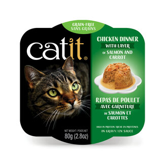 CatIt Chicken Dinner with Salmon & Carrots 80g