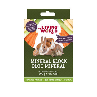 Living World Living World Small Animal Mineral Block Vegetable Flavour Large 190g (6.7oz)