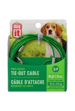 DogIt Tie Out Cable Green Small 3m (10')