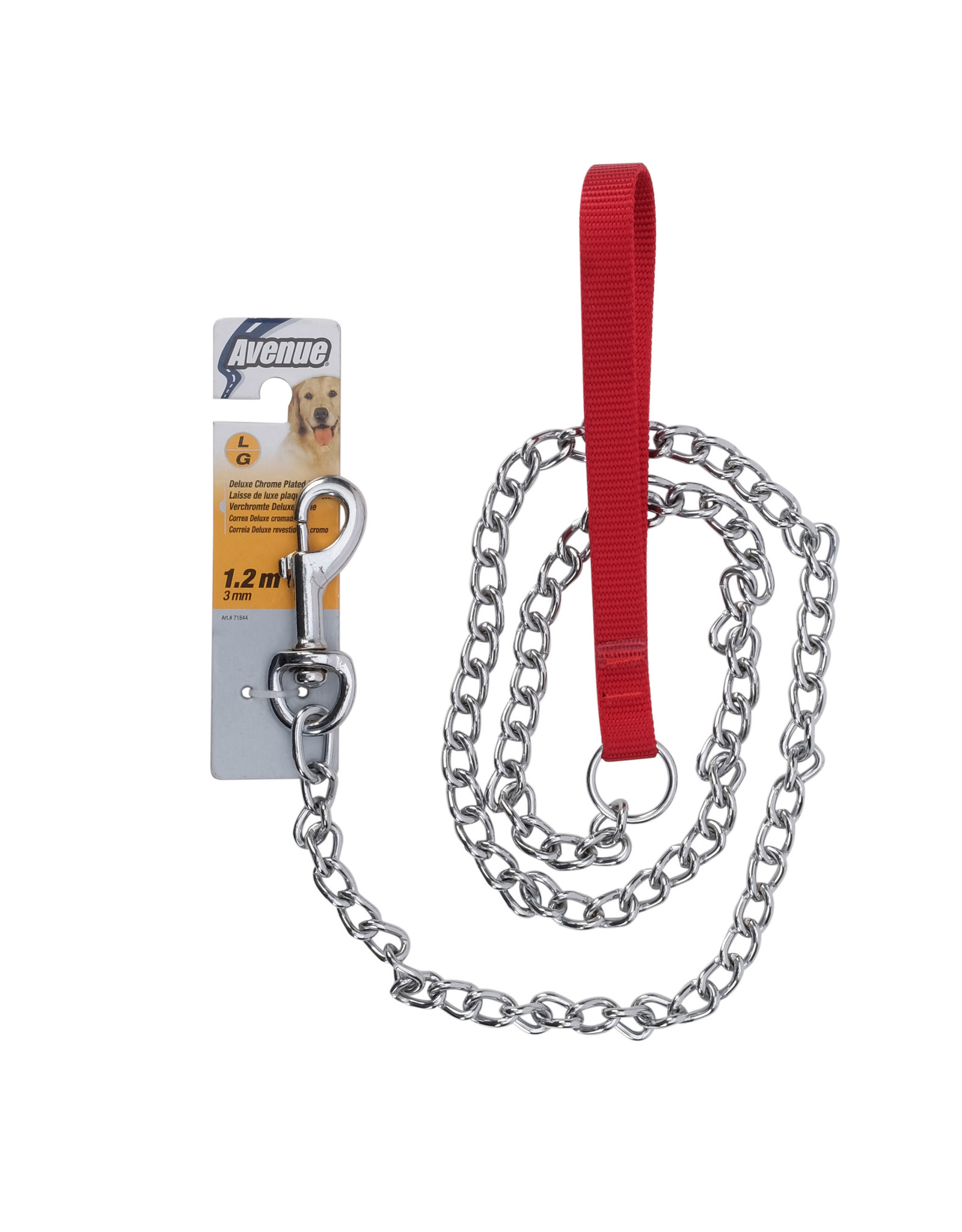 Avenue Deluxe Chrome Plated Leash  Large 1.2m (4')