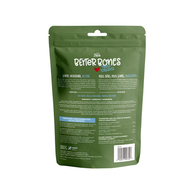 Zeus Better Bones Milk Flavour Chicken Wrapped Twists 5" 10 pk