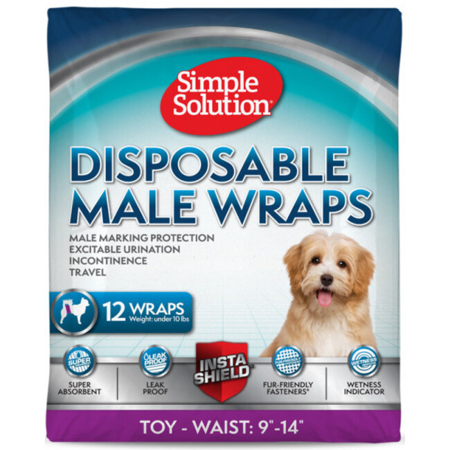 Simple Solution Disposable Male Wrap Size X-Small 12pk