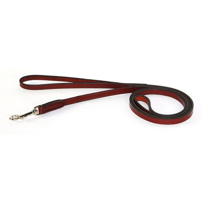 Hamilton Leather Leads - Plain - Burgundy 1/2"x6'