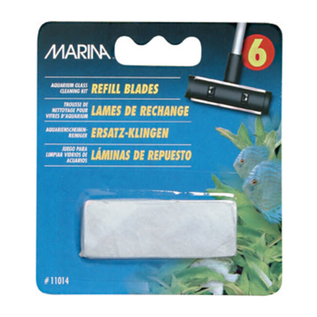 Marina Aquarium Glass Cleaning Refill Blades , 6 Pack