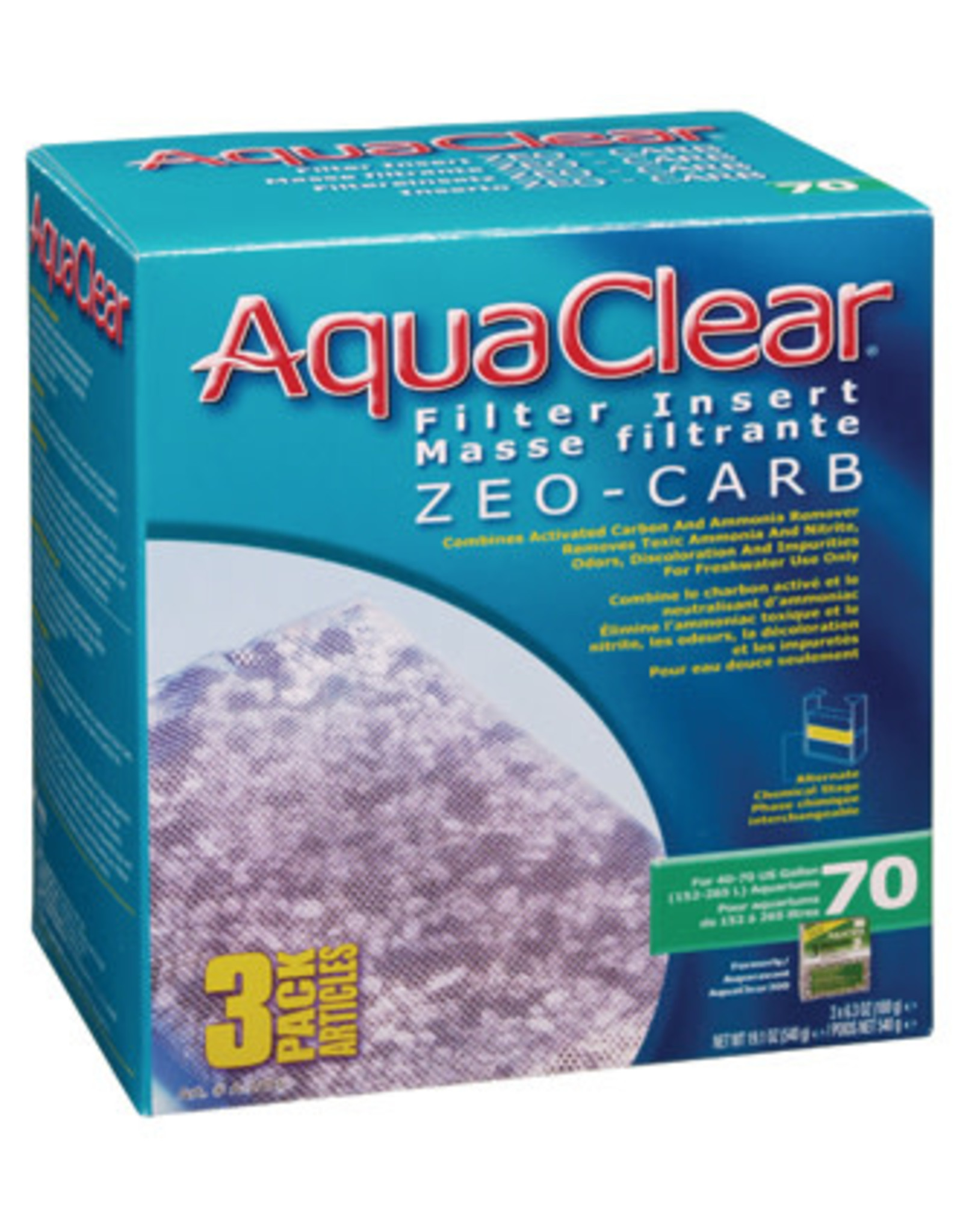 AquaClear AquaClear 70 Zeo-Carb Filter insert 3 Pack 540g