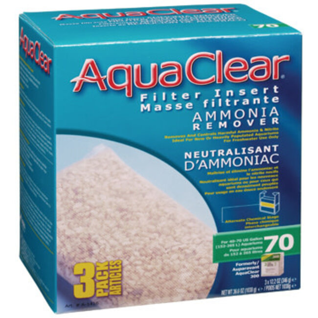 AquaClear 70 Ammonia Remover Filter Insert 3 pack 1038g