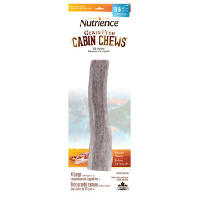 Nutrience Cabin Chew Elk Antler XL Split Bacon