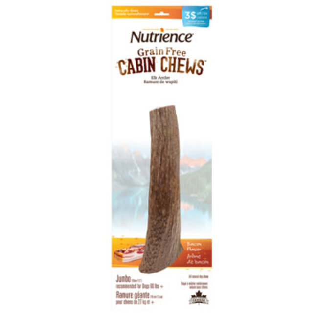 Nutrience Cabin Chew Elk Antler Jumbo - Bacon