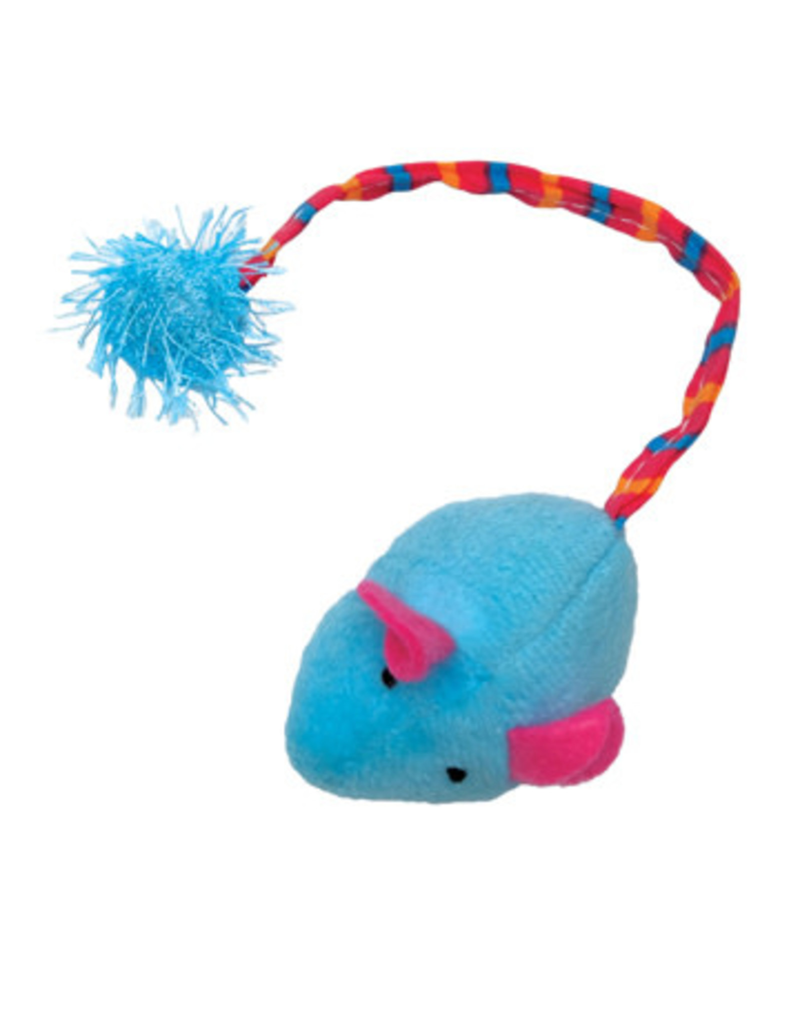 blue mouse cat toy