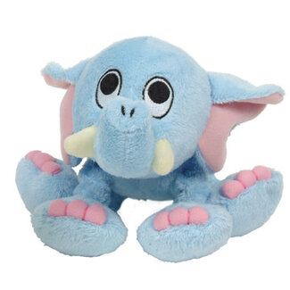 DogIt Blue Elephant Plush Dog Toy with Squeaker