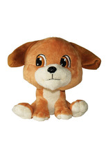 DogIt Brown Dog Big Heads Plush Dog Toy