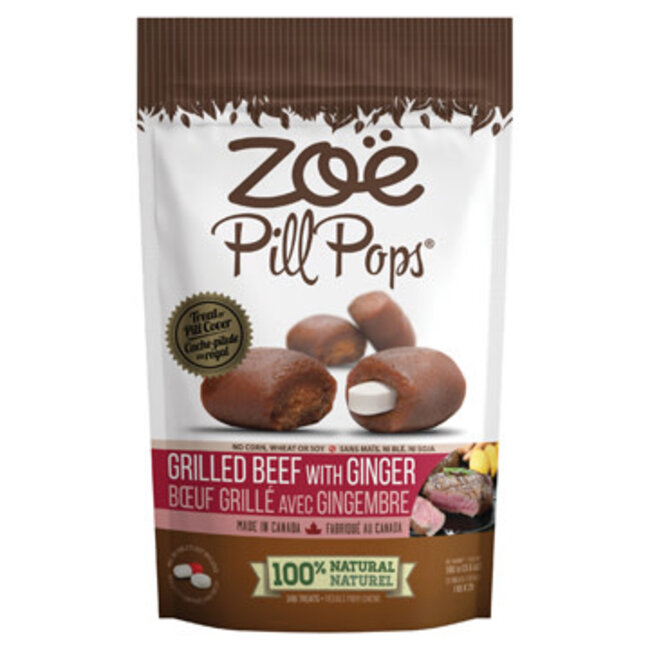 Zoe Pill Pops - Grilled Beef with Ginger - 100 g (3.5 oz)